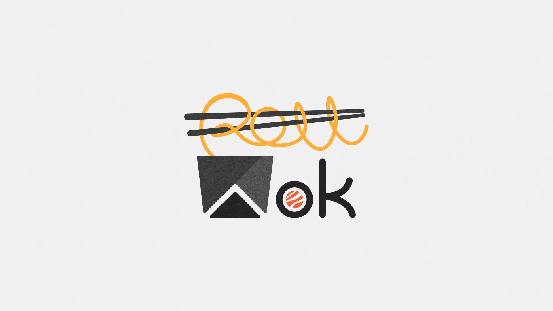 Разработка логотипа суши-бара «Roll Wok Club» в Байкальске